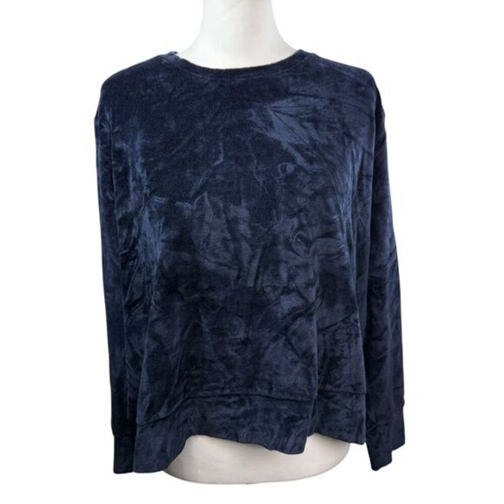 Majestic Filatures Sweater Velour Blue‎ Deluxe Long sleeve Teeshirt Size 1 / XS